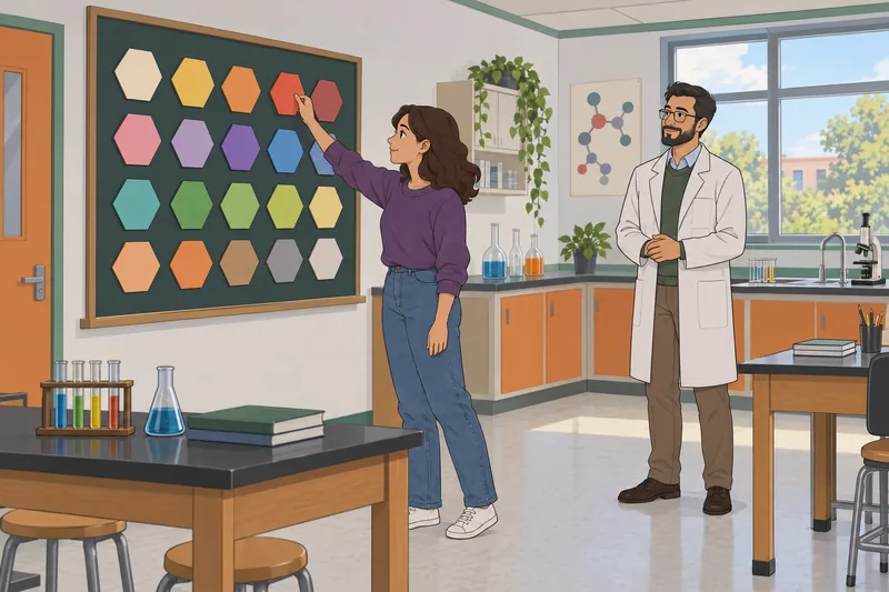First 20 Elements appear in a classroom lesson.