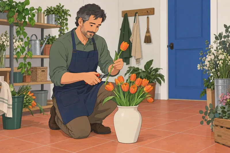 Flower Quiz follows careful vase care.