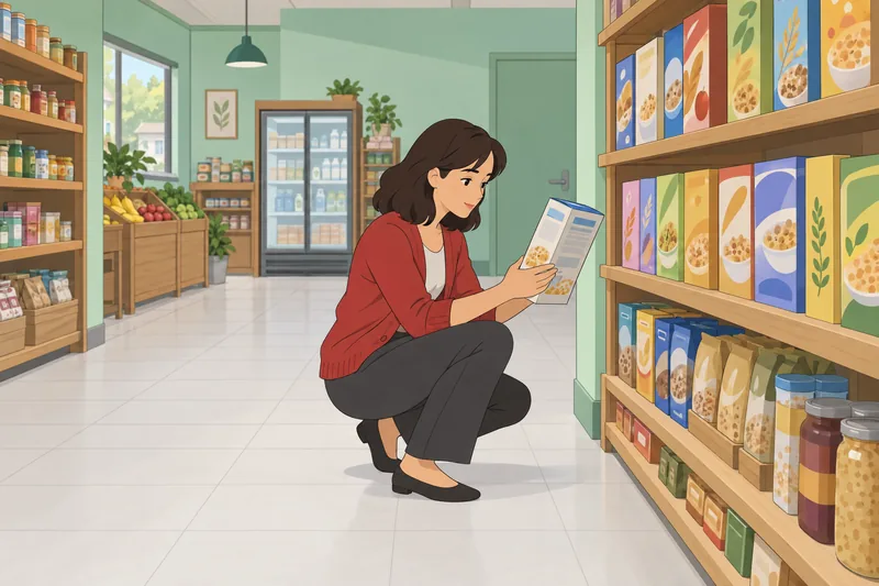 El cuestionario sobre etiquetas muestra compras.
