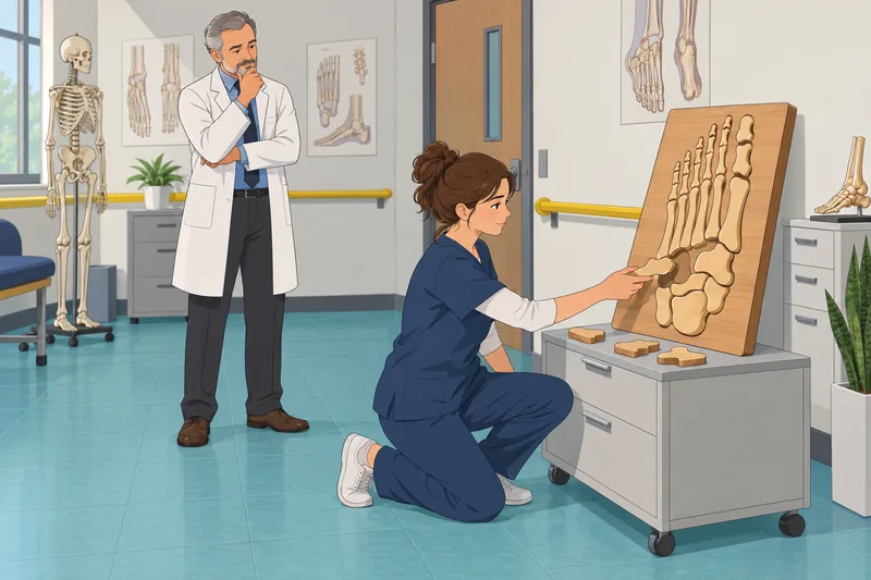 Foot Bones Quiz shows learner studying relief.