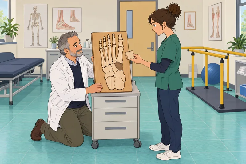 El cuestionario sobre los huesos muestra una aprendiz.