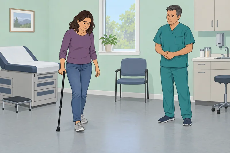 Foot Injury Diagnosis shows a calm clinic check.