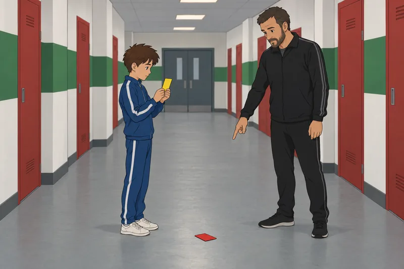 Quiz de fútbol muestra una tarjeta.