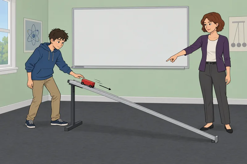 Force and Motion shows a cart experiment.