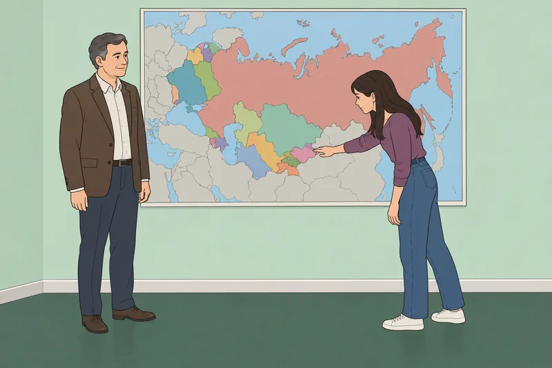 Un cuestionario sobre el mapa en clase.