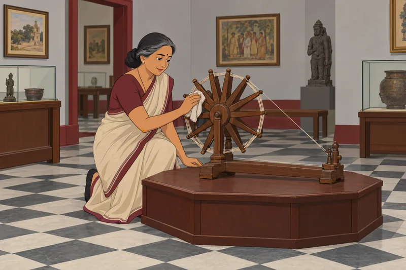 Freedom Struggle Quiz features a historic hand press.