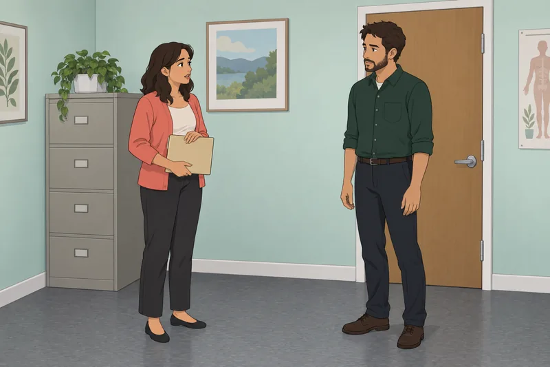 Friends with Benefits in a quiet clinic talk.