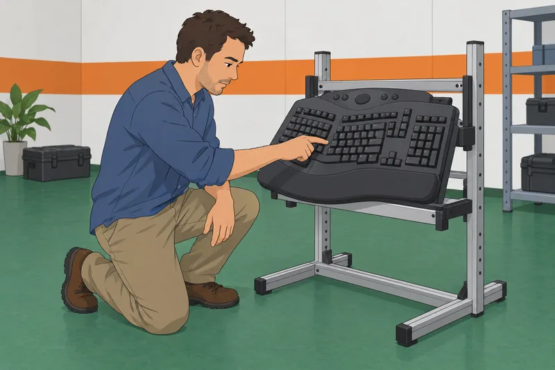Front End Developer tests keyboard navigation.