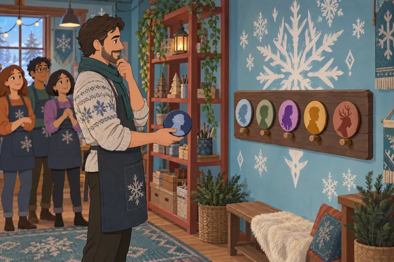 Quiz de personajes aparece en un libro invernal.