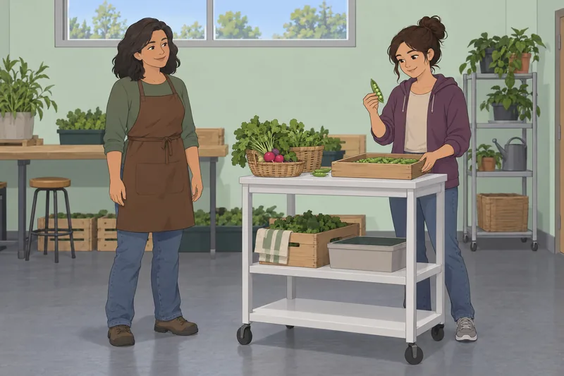 El cuestionario sobre frutas ocurre en un aula.