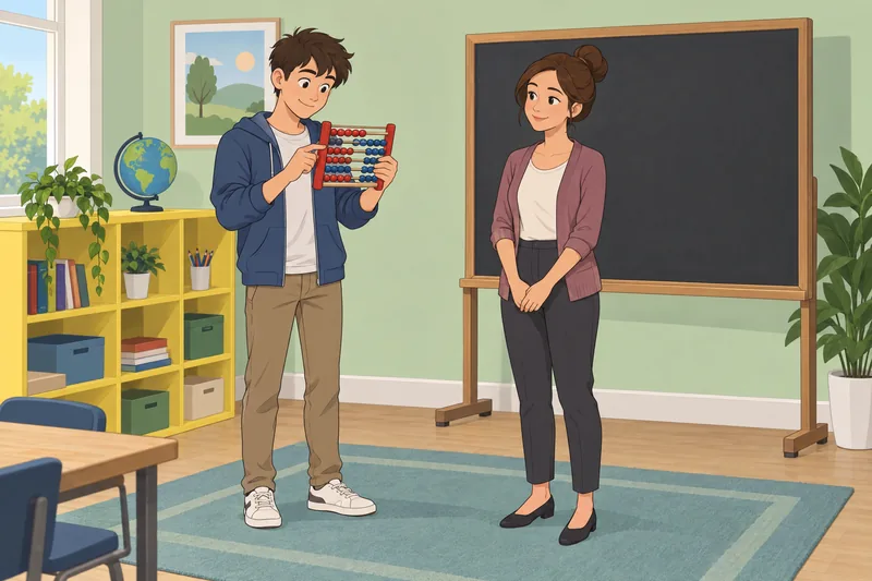 Aquí, preguntas divertidas de matemáticas muestran formas.