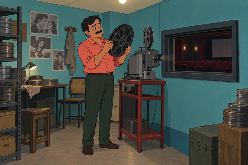 Funny Bollywood Quiz shows a film reel.
