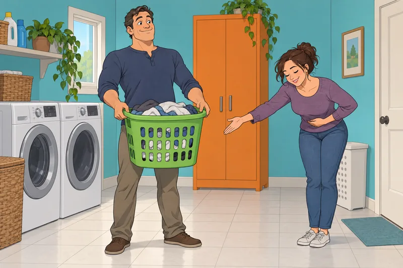 Quiz divertido para parejas captura una reacción juguetona.
