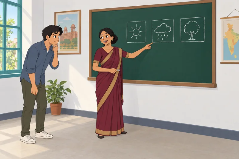 Funny Quiz Questions appear in a Hindi classroom.