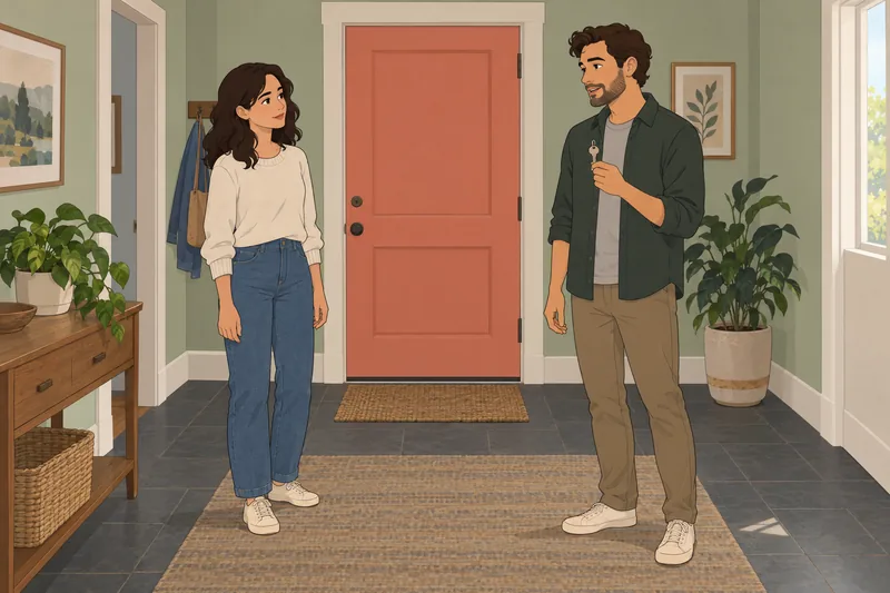 Future Lover Quiz: two adults discuss everyday compatibility.