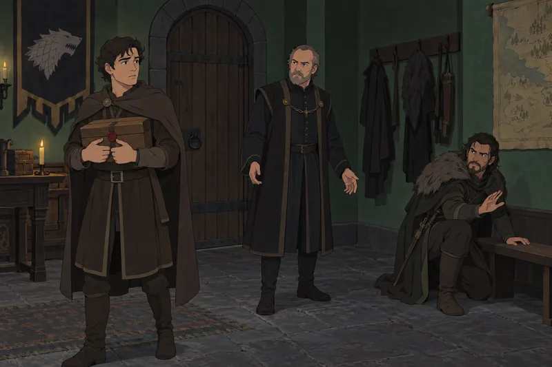 Quiz de personajes: archivero coloca ficha de cuervo.
