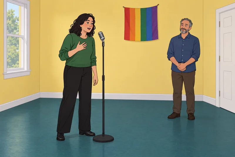 Gay Culture Quiz follows a community arts demonstration.