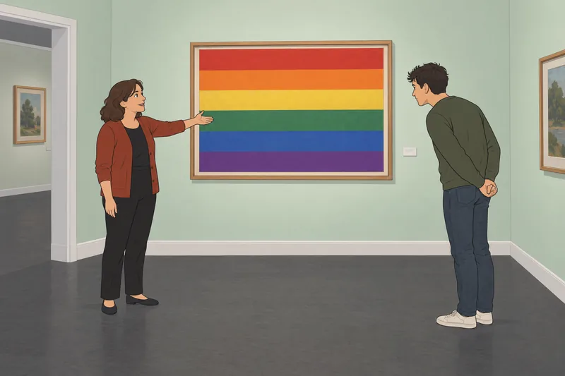 Gay Culture Quiz shows an archival gallery lesson.