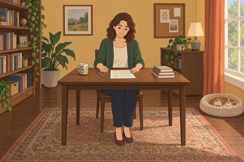 El cuestionario de salud muestra reflexión serena.