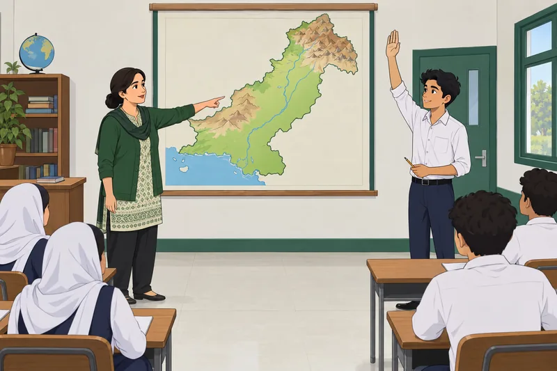 General Knowledge Quiz in a Pakistan classroom.