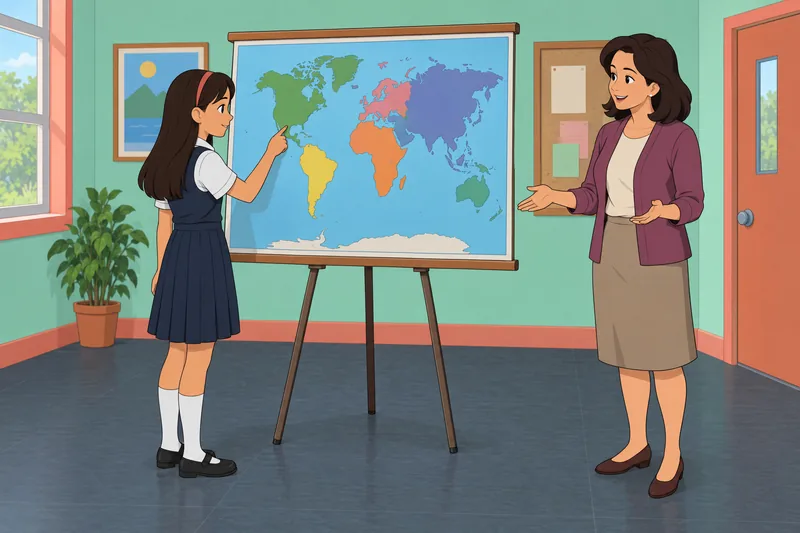 General Knowledge Quiz: a student studies a globe.