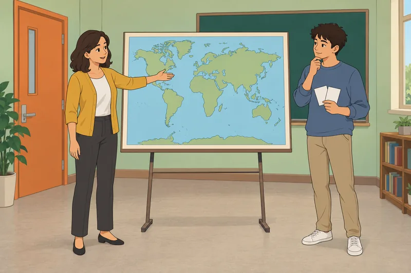 General Knowledge Quiz begins beside a globe.