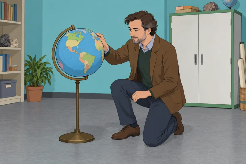 Geography Bee Quiz captures a globe lesson.