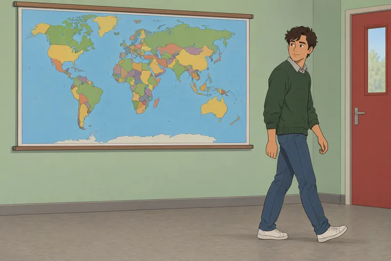 El concurso de geografía presenta un mapa.