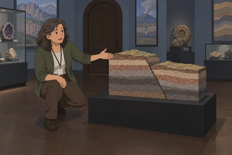 Geology Quiz presents a freestanding fault-block model.