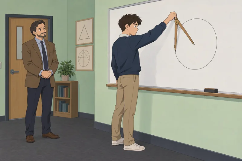 Geometry Chapter 10 shows a student drawing circles.