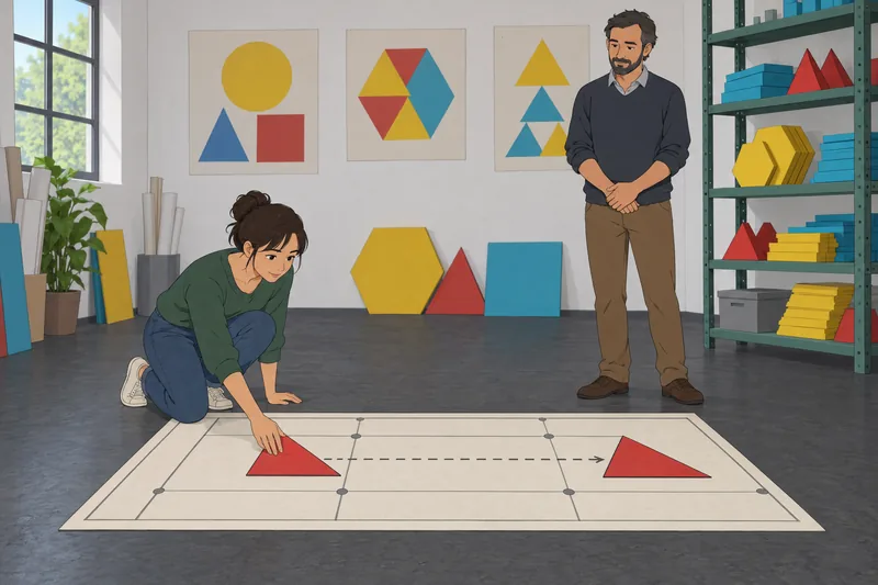 Geometry Transformation Quiz: learner slides an arrow.