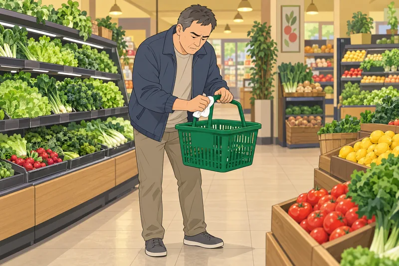 Germaphobe Quiz shows a resident avoiding a button.