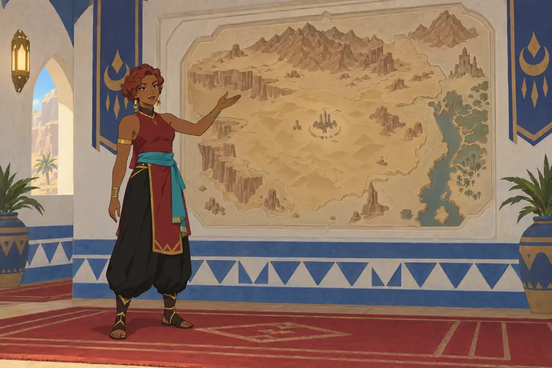 Quiz sobre las gerudo rodea una tablilla.