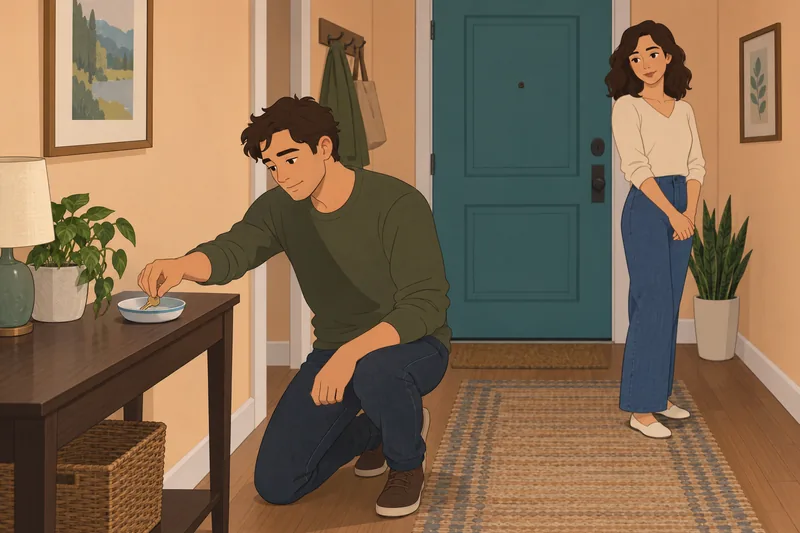 Attachment Style Test shows a calm hallway pause.
