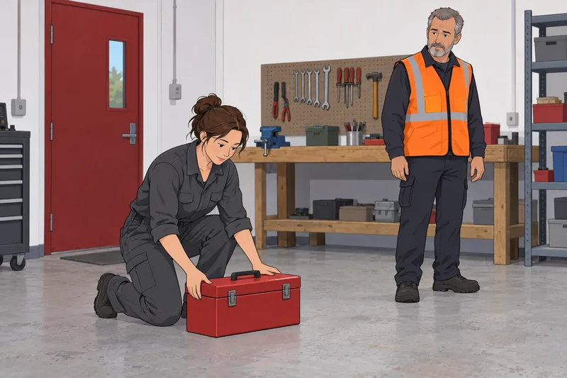 un quiz brutal en un taller de reparación.