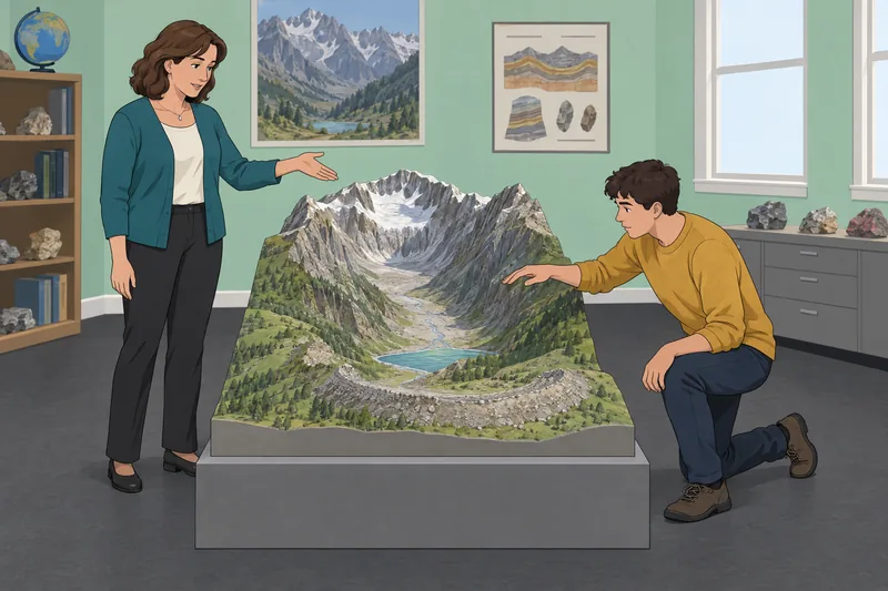 Glaciation Quiz shows a glacier-model lesson.