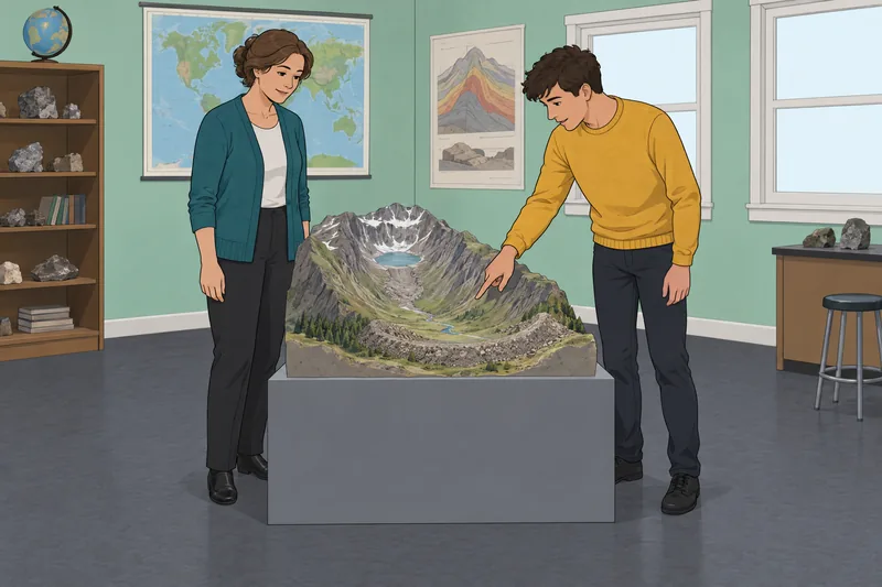 El cuestionario sobre glaciación muestra un modelo glaciar.