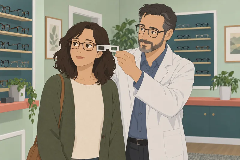 El cuestionario sobre anteojos muestra una consulta.