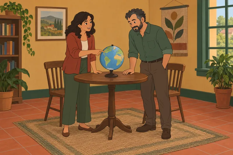 Global Identity Scale: two adults share a globe.
