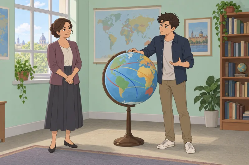 Este cuestionario sobre globalización presenta un mapa mundial.
