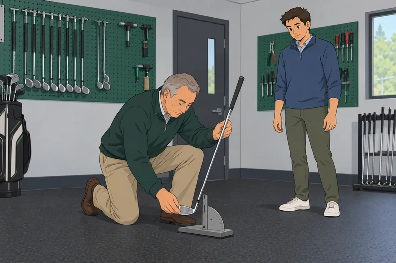 Golf Quiz shows a player checking a club.