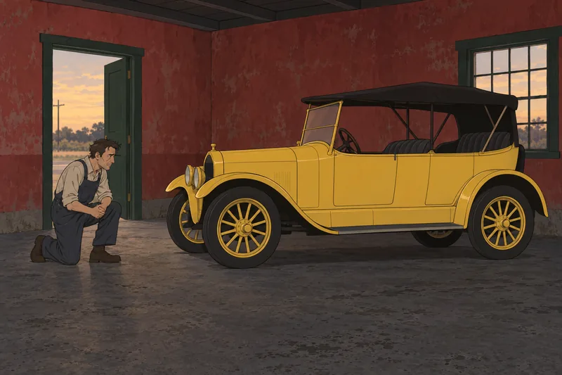 Great Gatsby Chapter: Wilson inspects the yellow car.