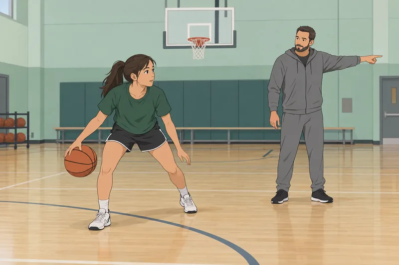Guess My Favorite shows a focused dribble.