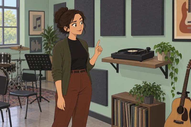 Guess the Intro begins in a record shop.