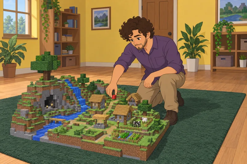 Guess the Minecraft scene links worlds to creators.