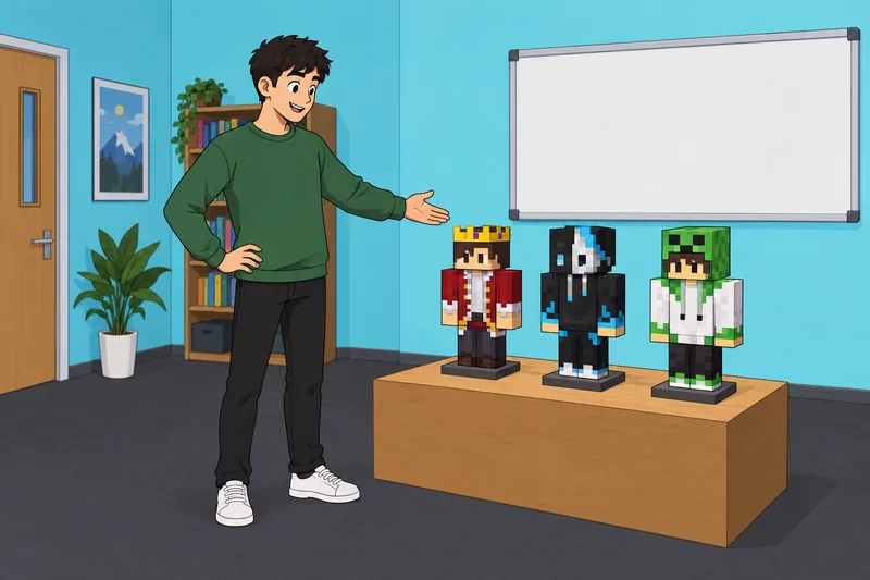 Guess the Minecraft quiz shows avatar recognition.