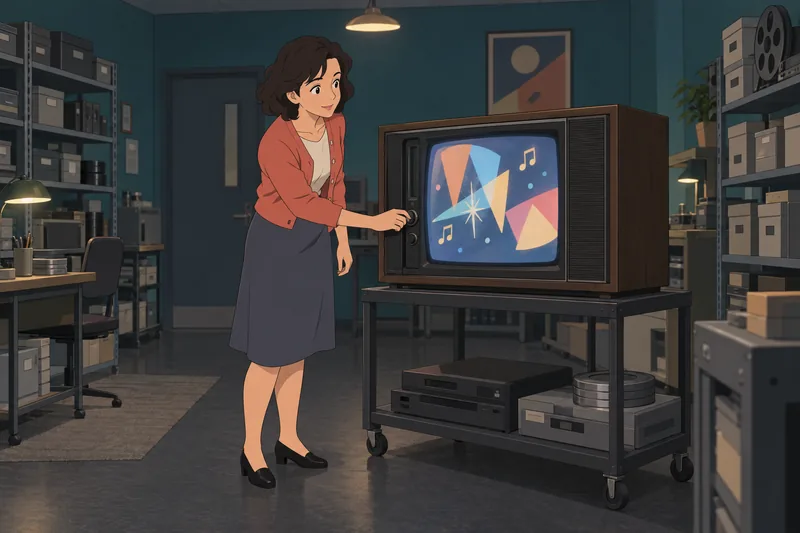 Guess the Theme: woman recognizes a television melody.