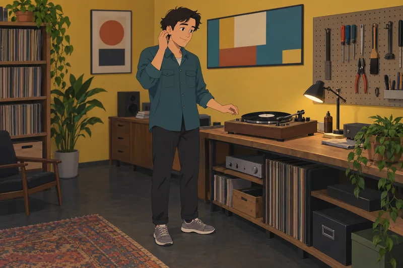 Quiz Adivina la: un hombre coloca un disco.