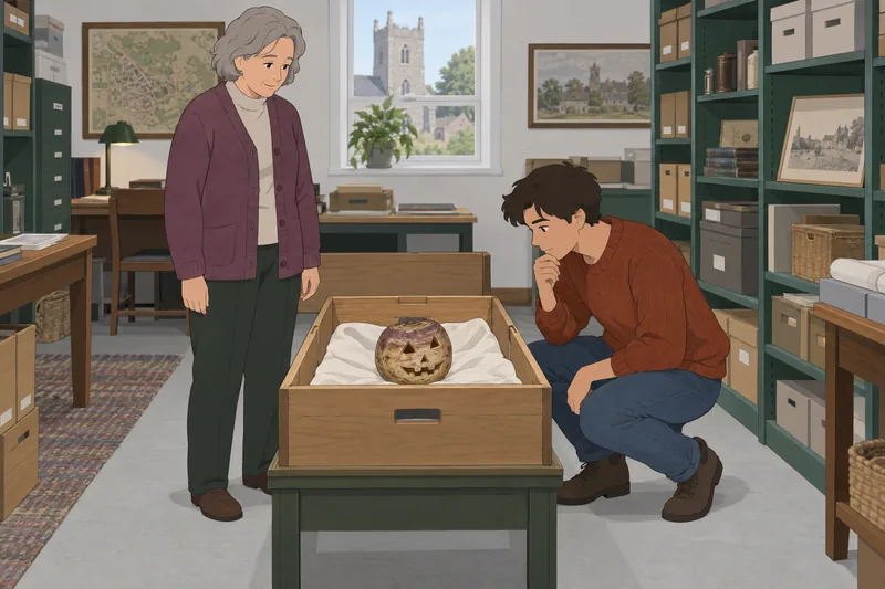 El cuestionario sobre la muestra una linterna histórica.