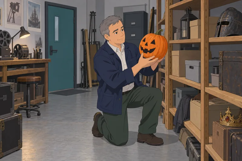 Halloween Picture Quiz reveals a pumpkin movie clue.